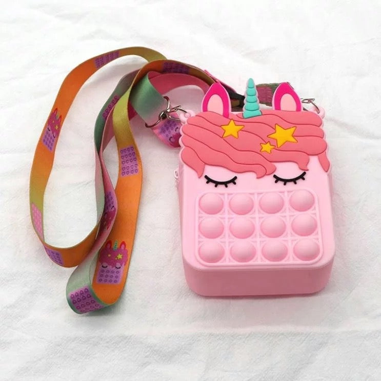 Light pink unicorn purse